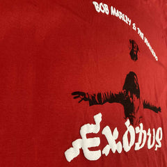 Bob Marley T-Shirt - Exodus Arms- (High Build) Red Official Licensed Design