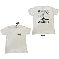 Bob Marley T-Shirt - Exodus Tracklist - (High Build) White Official Licensed Design