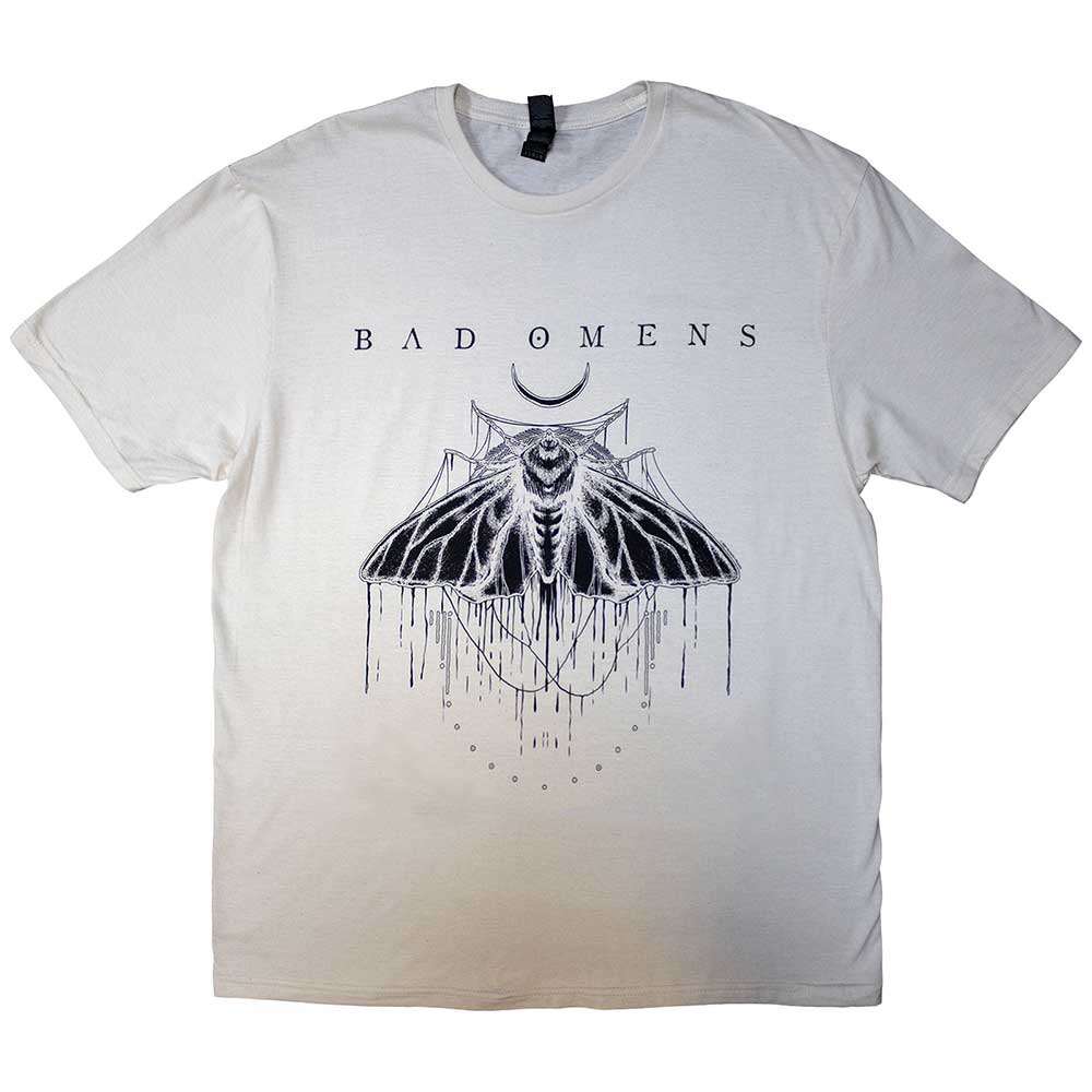 Bad Omens Unisex Shirt - Moth - White Unisex Official Licensed Design