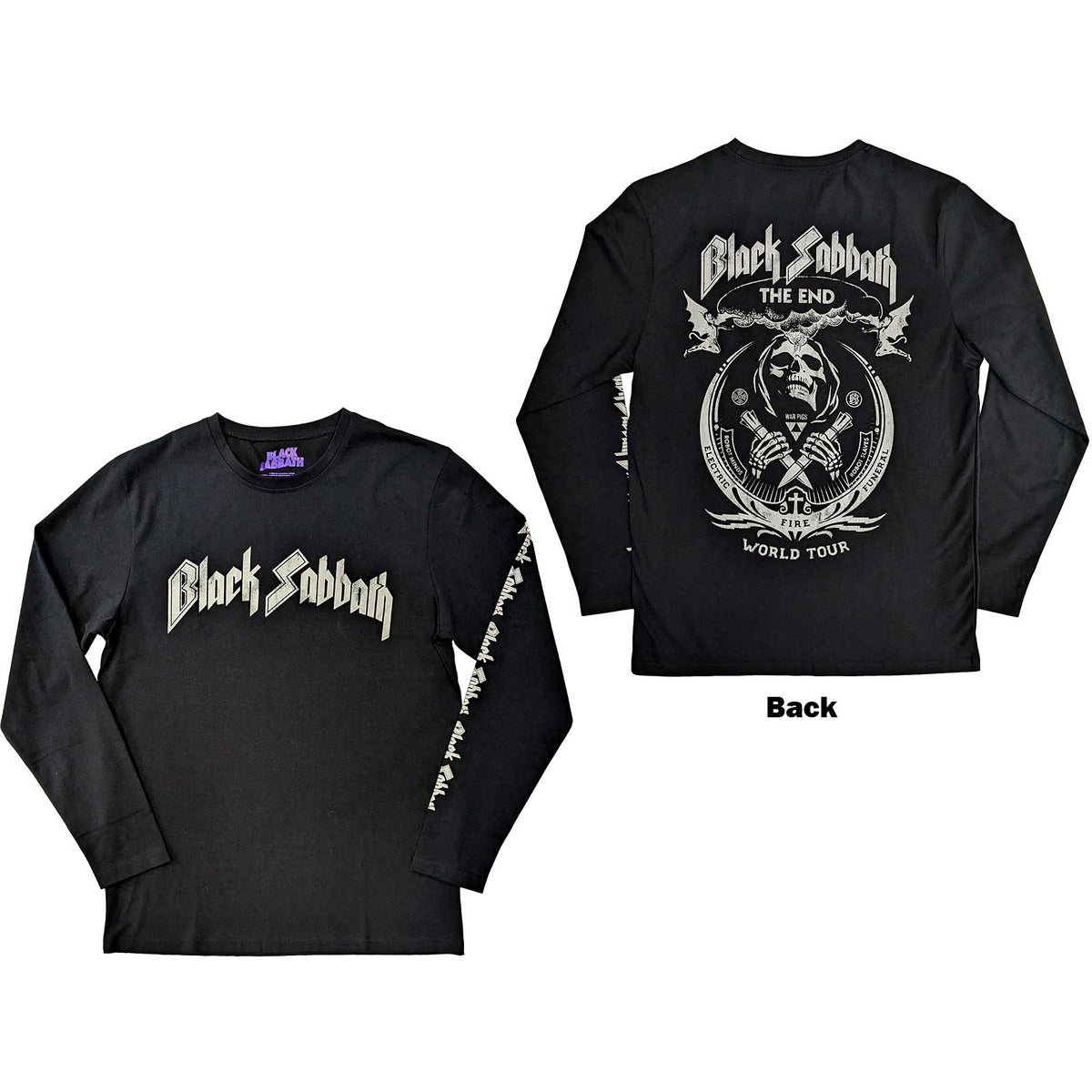 Black Sabbath Long Sleeve T-Shirt -The End Mushroom Cloud - Unisex Official Licensed Design