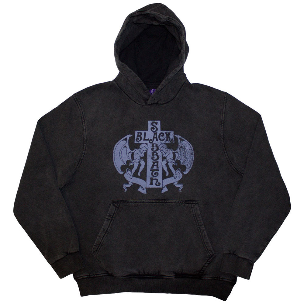 Black Sabbath Unisex Stone Wash Hoodie - Angels - Official Licensed Design