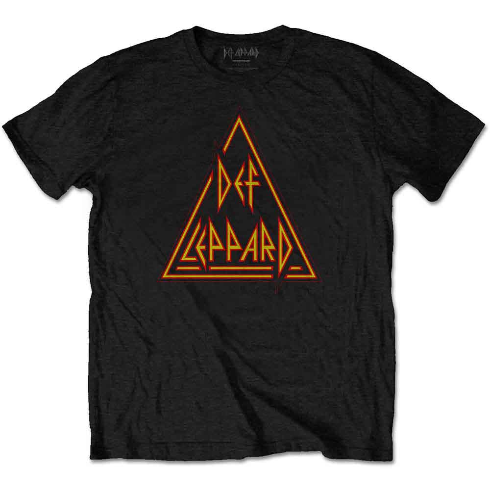 Def Leppard T-Shirt - Classic Triangle - Black Official Unisex Licensed Design