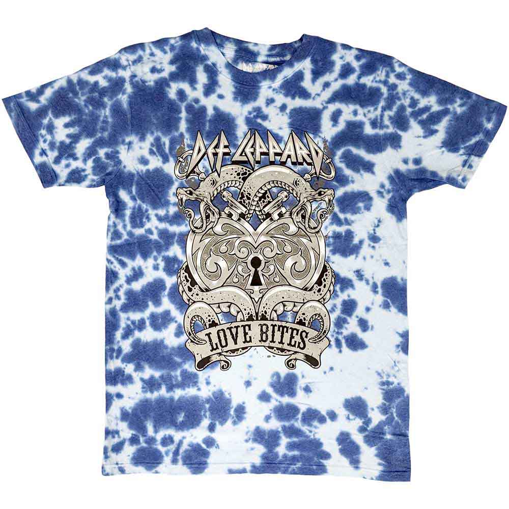 Def Leppard T-Shirt - Love Bites (Wash Collection) - Official Licensed Design