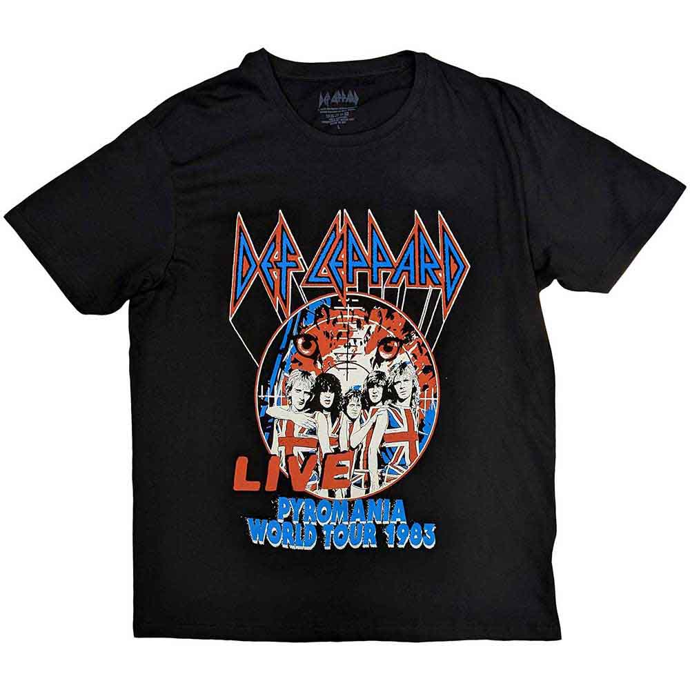 Def Leppard T-Shirt - Pyro World Tour - Official Unisex Licensed Design