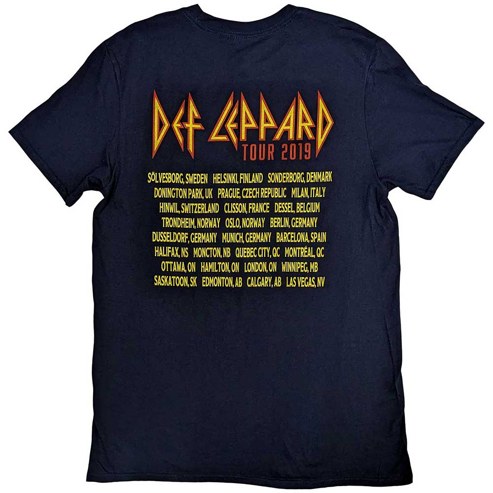 Def Leppard T-Shirt – Vintage Circle – Offizielles Lizenzdesign – Weltweiter Versand