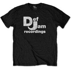 Def Jam Recordings Adult T-Shirt - Classic Logo  - Black Official Licensed Design