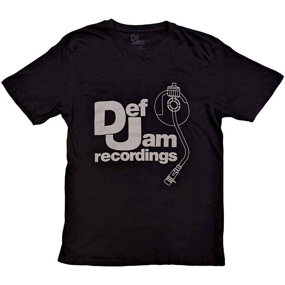 Def Jam Recordings Adult T-Shirt - Logo & Stylus - Black Official Licensed Design
