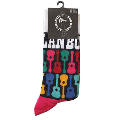 Bob Dylan Unisex Ankle Socks - Guitar Pattern (UK Size 7-11)