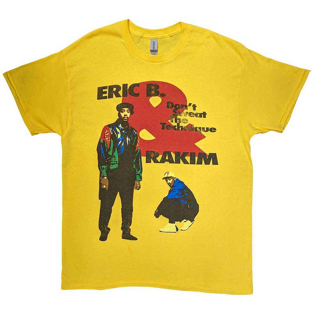 Eric B & Rakim T-Shirt - Don't Sweat - Yellow Unisex Official Licensed Design