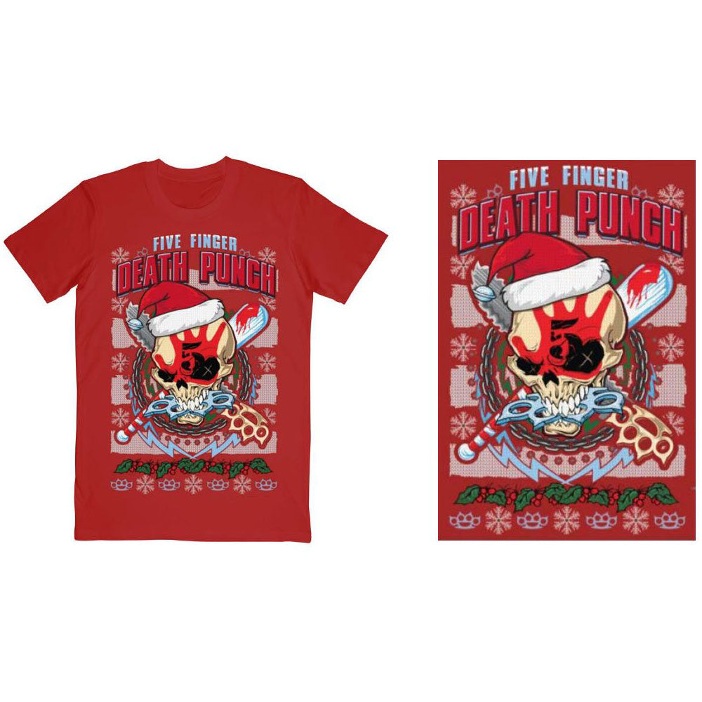 Five Finger Death Punch Weihnachts-T-Shirt – Zombie Kill Xmas – Unisex, offizielles Lizenzdesign