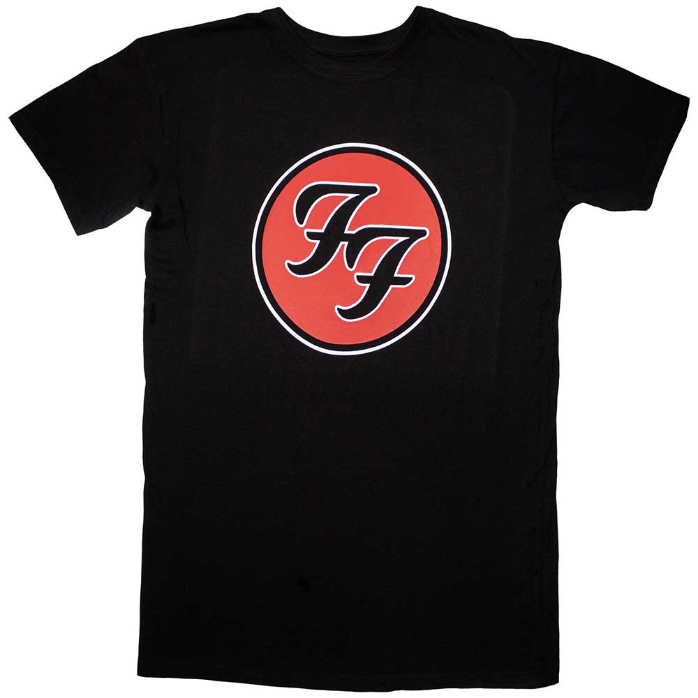 FOO FIGHTERS LADIES T-SHIRT DRESS: FF LOGO (BLACK) - OFFICIAL PRODUCT