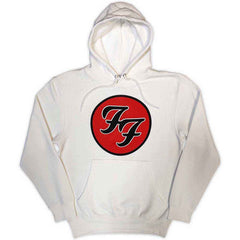 Foo Fighters Hoodie - FF Logo Design - White Unisex Official Licensed Design