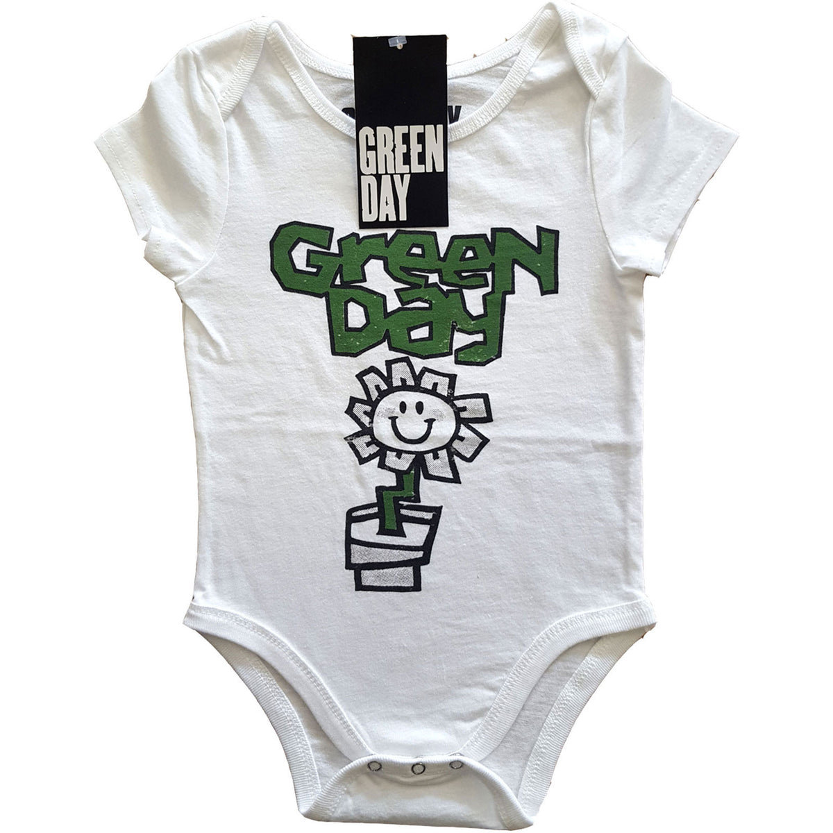 Green Day Kids Baby-Strampler – Blumentopf – offizielles Lizenzprodukt