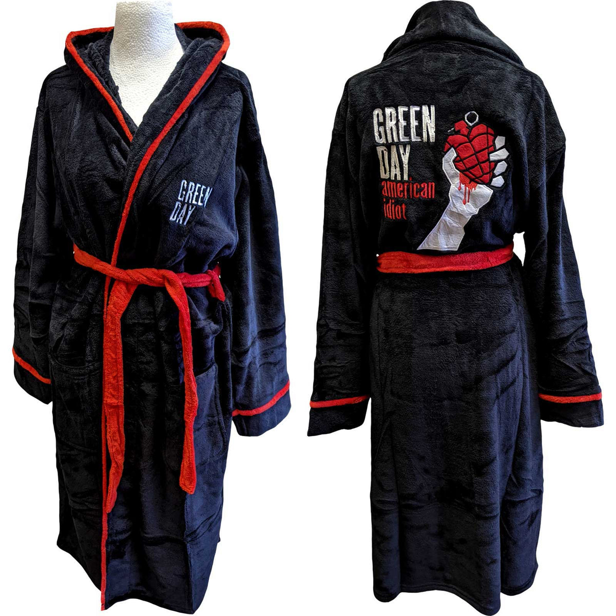 Green Day Unisex Bathrobe - American Idiot Design - Official Licensed Music Design - Worldwide Shipping