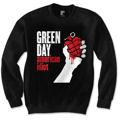 Green Day Unisex Sweatshirt - American Idiot Album  - Official Licensed Design