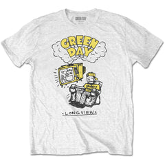 Green Day T-Shirt für Erwachsene – Longview Doodle – offiziell lizenziertes Design