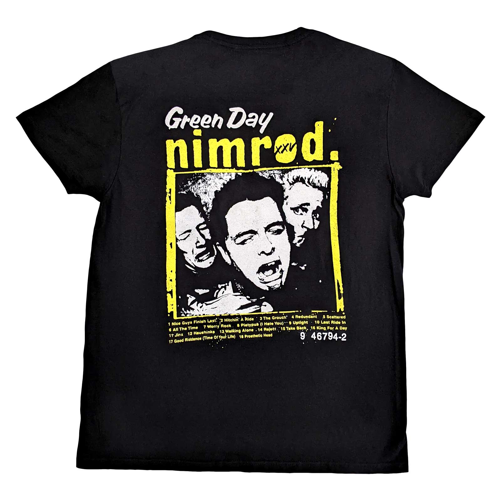 Green Day T-Shirt für Erwachsene – Nimrod-Brustdruck – offiziell lizenziertes Design