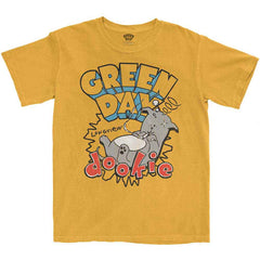 Green Day Adult T-Shirt - Dookie Longview - Yellow Official Licensed Design