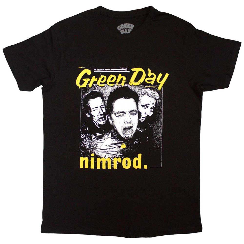 Green Day Unisex T-Shirt - Yellow Pick Nimrod - Official Licensed Design