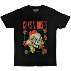 Guns N' Roses T-Shirt – Weihnachtsfeiertags-Totenkopf – offiziell lizenziertes Design