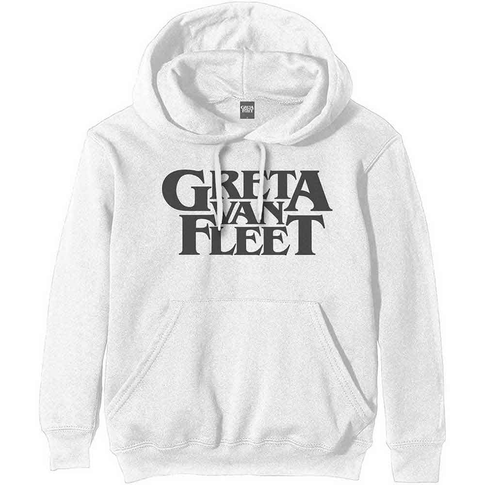 Greta Van Fleet Unisex Hoodie-  Logo  - White Official Licensed Product