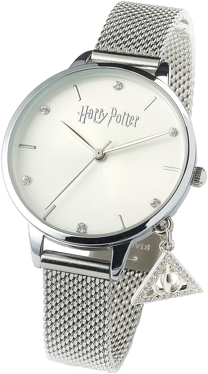 Montre à breloques Harry Potter Deathly Hallow ornée de cristaux - Produit sous licence officielle - Expédition avec suivi