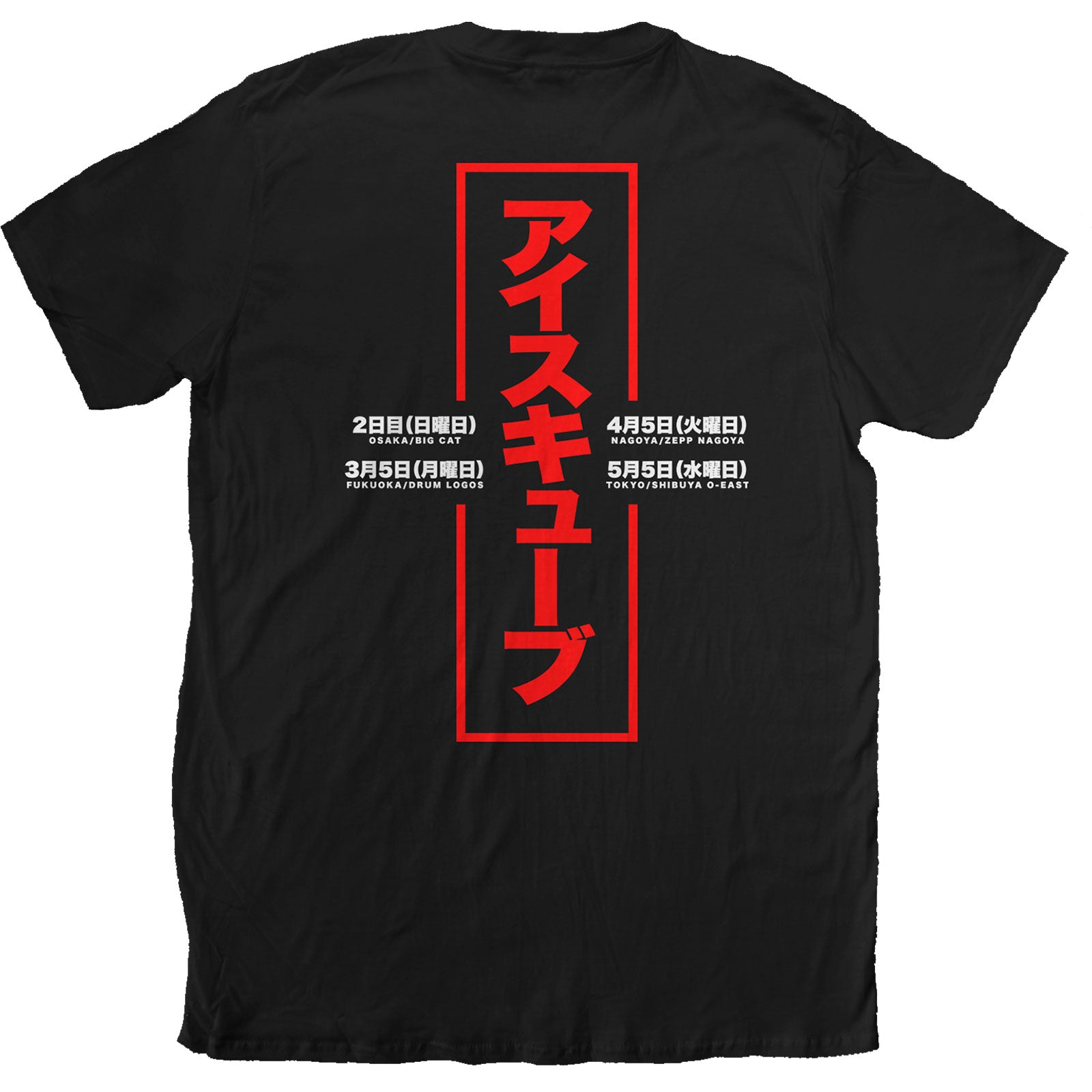 T-shirt unisexe Ice Cube - Signe de paix Kanji - Conception unisexe sous licence officielle