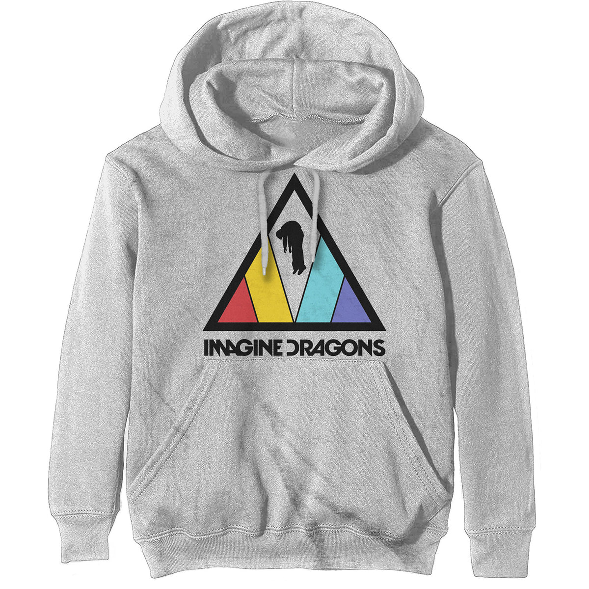 Imagine Dragons Sweat à capuche unisexe - Triangle - Gris Unisexe Design sous licence officielle