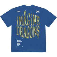 Imagine Dragons T-Shirt - Lyrics (Back Print) - Blue Unisex Official Licensed Design