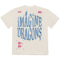 Imagine Dragons T-Shirt - Lyrics (Back Print) - Natural Unisex Official Licensed Design
