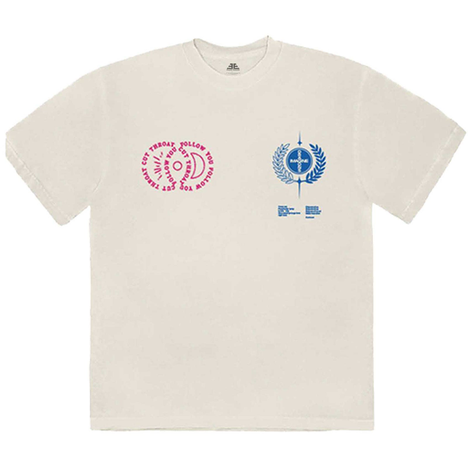 Imagine Dragons T-Shirt – Liedtext (Rückendruck) – Natur, Unisex, offiziell lizenziertes Design