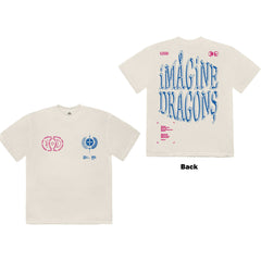 Imagine Dragons T-Shirt - Lyrics (Back Print) - Natural Unisex Official Licensed Design