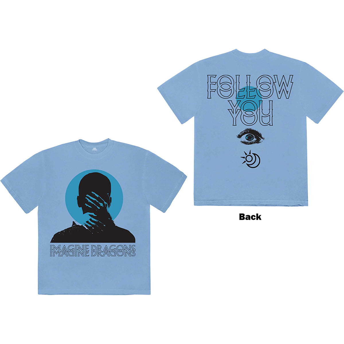 Imagine Dragons T-Shirt – Follow You (Rückendruck) – Blau, Unisex, offiziell lizenziertes Design
