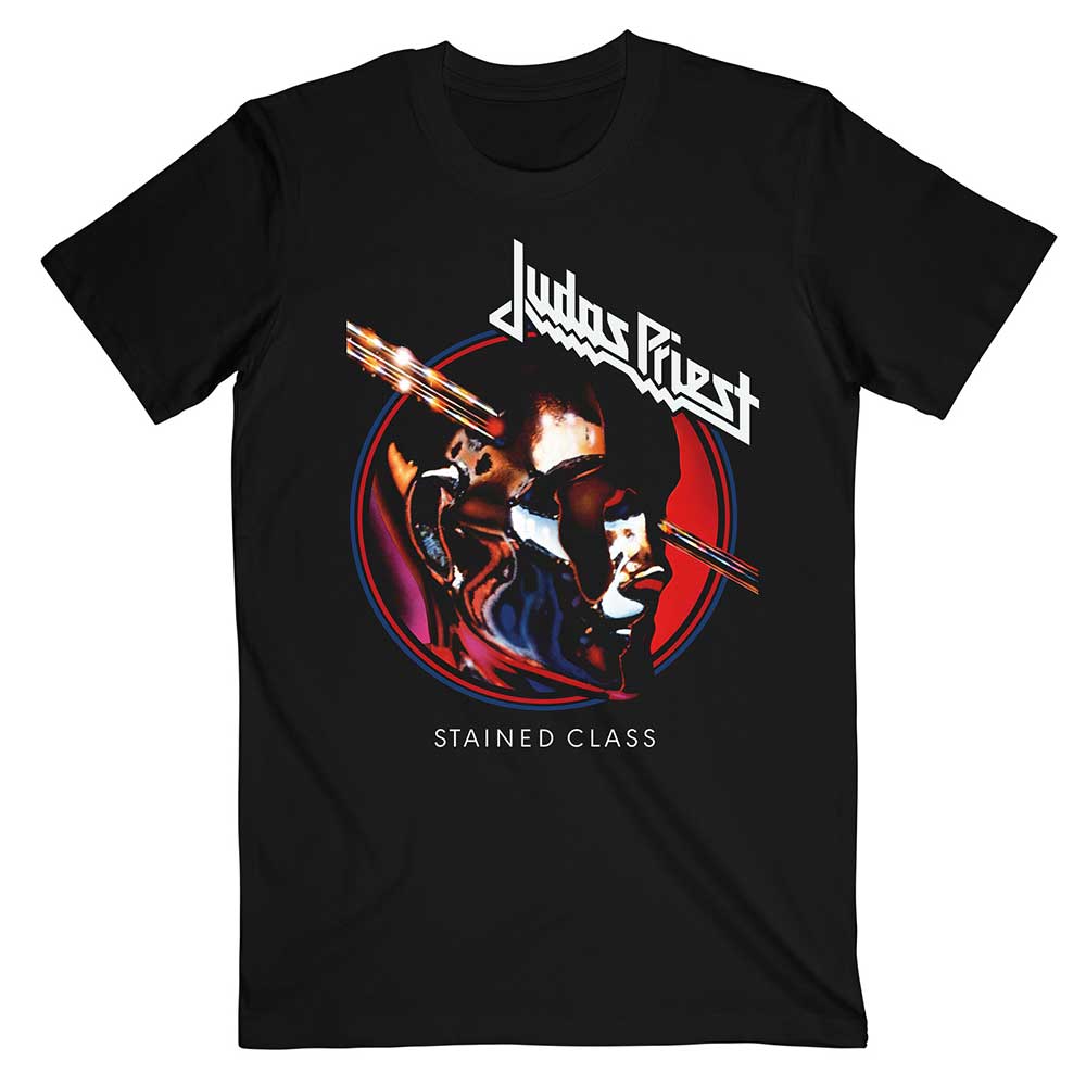 Judas Priest Unisex T-Shirt - Stained Class Album Circle - Official Licensed Design