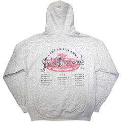 The Killers Unisex Hoodie - Tour '24 Roulette Wheel (Back Print)  -Grey Official Licensed Design