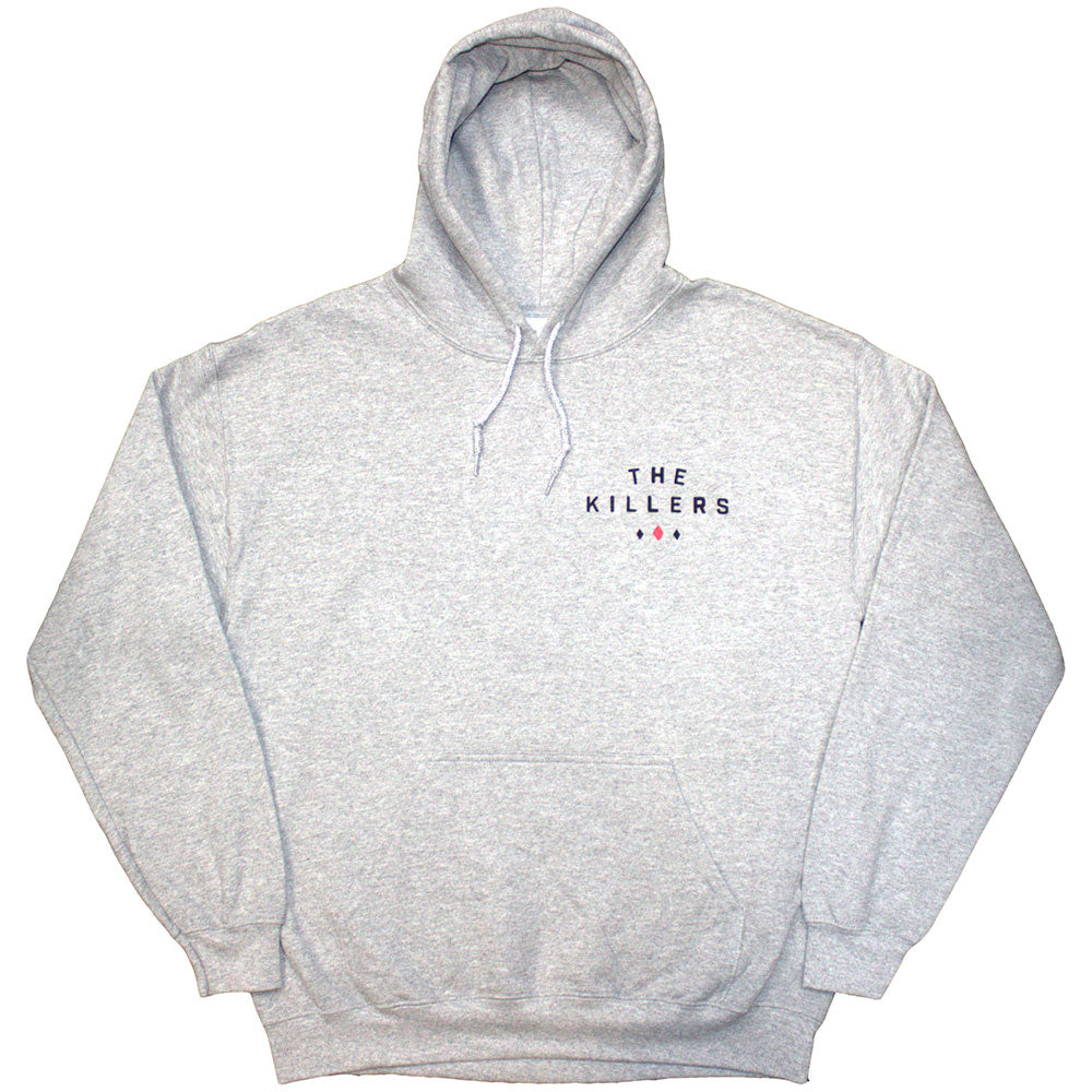 The Killers Unisex Hoodie - Tour '24 Roulette Wheel (Back Print)  -Grey Official Licensed Design