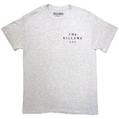 The Killers Unisex T-Shirt  - Tour '24 Roulette Wheel (Back Print) - Grey Unisex Official Licensed Design