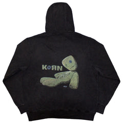 Korn Unisex Stone Wash Hoodie - Doll Issues (Back Print) - Official Licensed Design