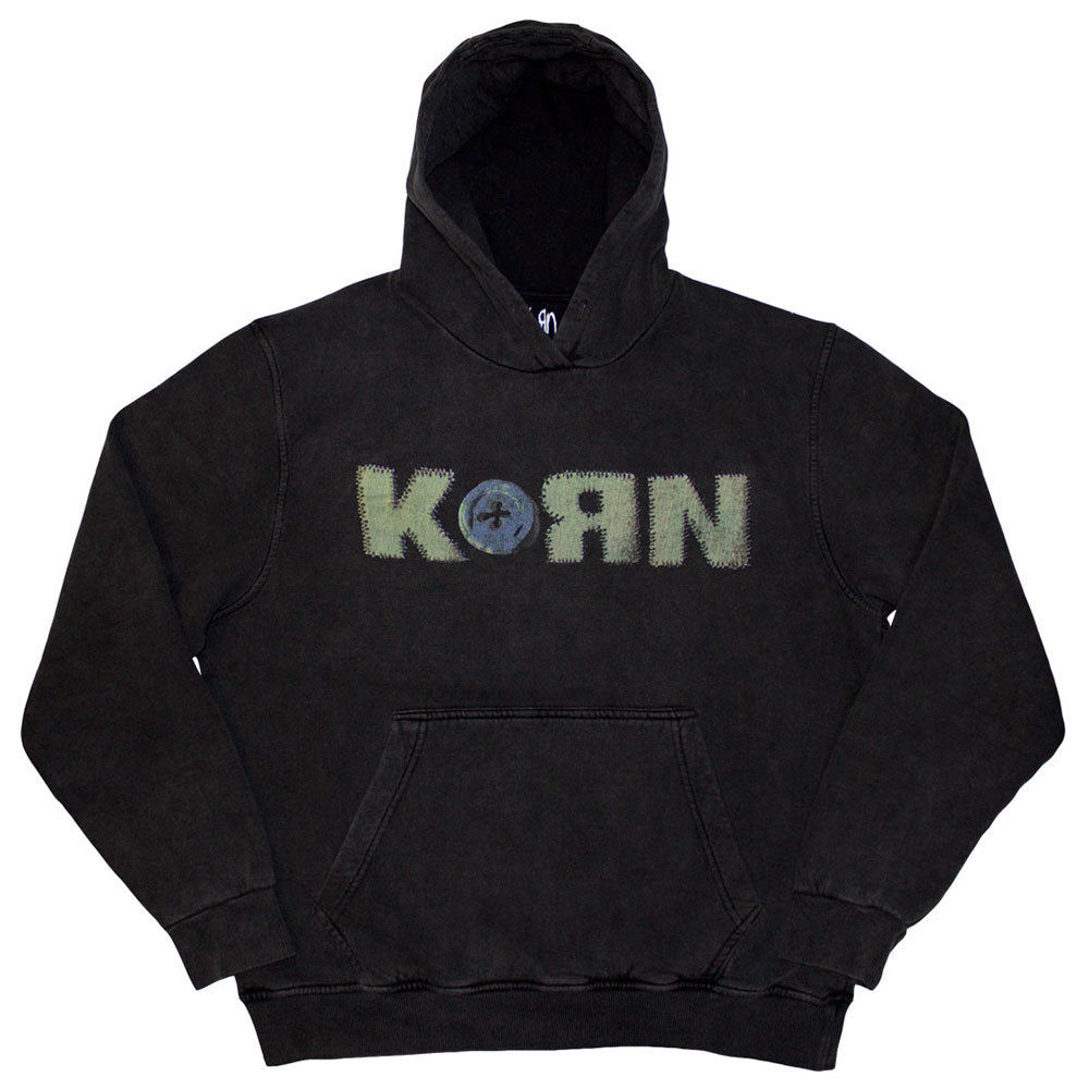 Korn Unisex Stone Wash Hoodie - Doll Issues (Back Print) - Official Licensed Design