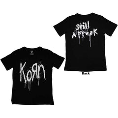 Korn Ladies T-Shirt - Still a Freak (Back Print)  - Black Official Licensed Design
