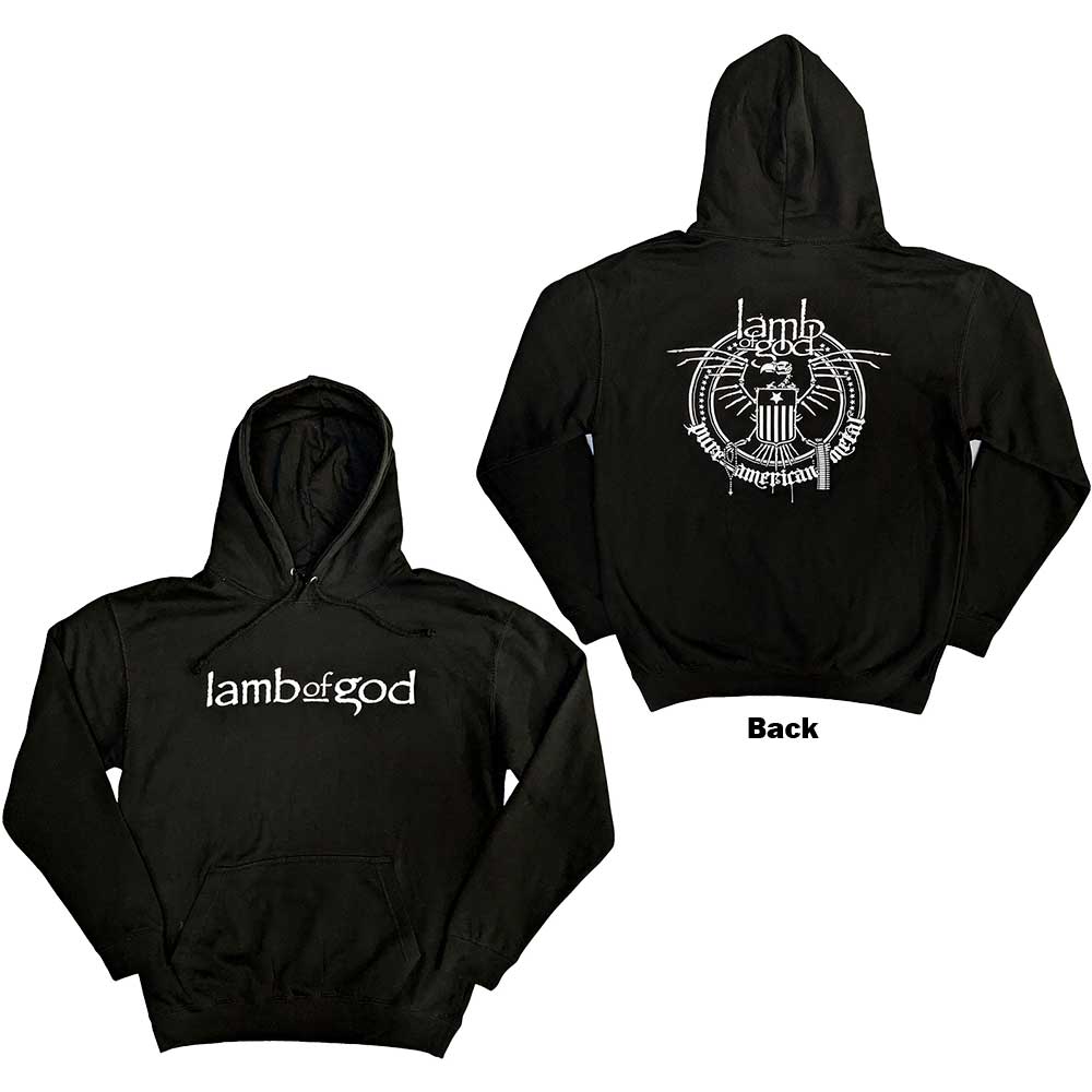 Lamb of God Unisex Pullover Hoodie - Skeleton Eagle - Unisex Official Licensed Design