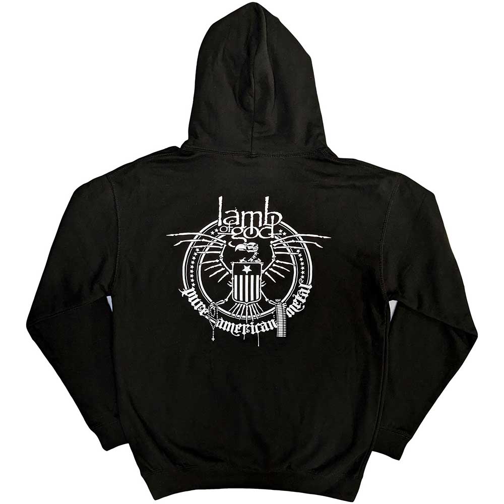 Lamb of God Unisex Pullover Hoodie - Skeleton Eagle - Unisex Official Licensed Design