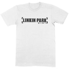 Linkin Park T-Shirt – Bracket-Logo – Weiß, Unisex, offiziell lizenziertes Design