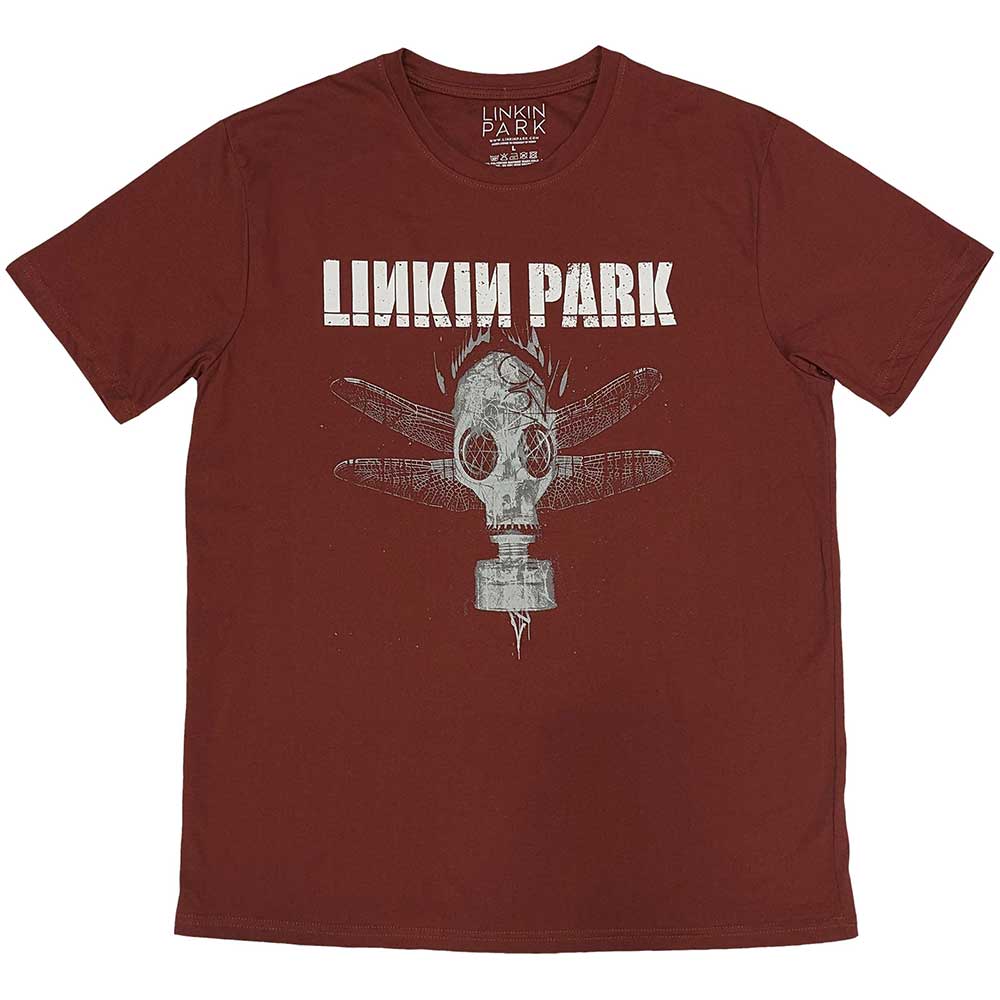 Linkin Park T-Shirt - Gas Mask - Red Unisex Official Licensed Design