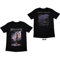 Megadeth T-Shirt für Erwachsene – Countdown-Sanduhr – offizielles Lizenzdesign – weltweiter Versand