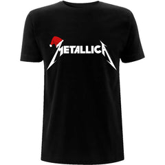 Metallica Weihnachts-T-Shirt – Santa Hat Logo – Unisex, offizielles Lizenzdesign