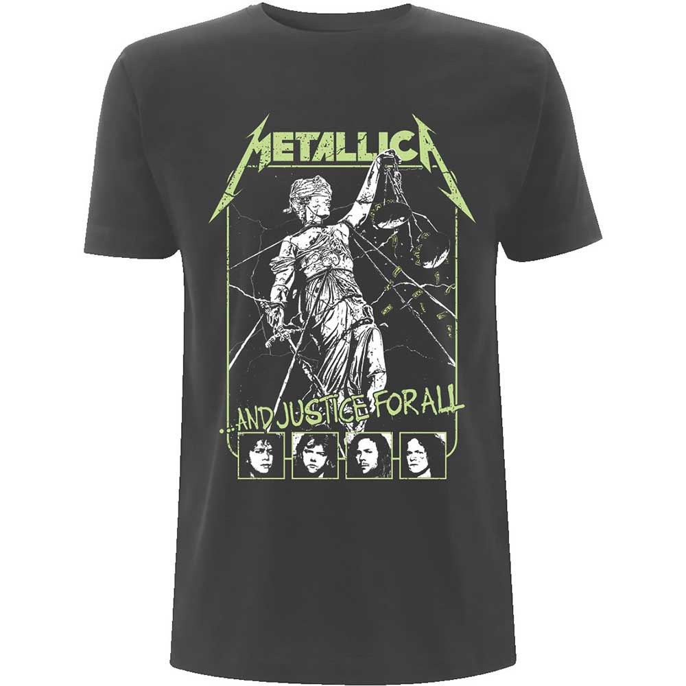 Metallica T-Shirt - Justice Faces - Unisex Official Licensed Design