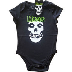 Misfits Baby-Strampler – Totenkopf und Logo – offizielles Lizenzprodukt