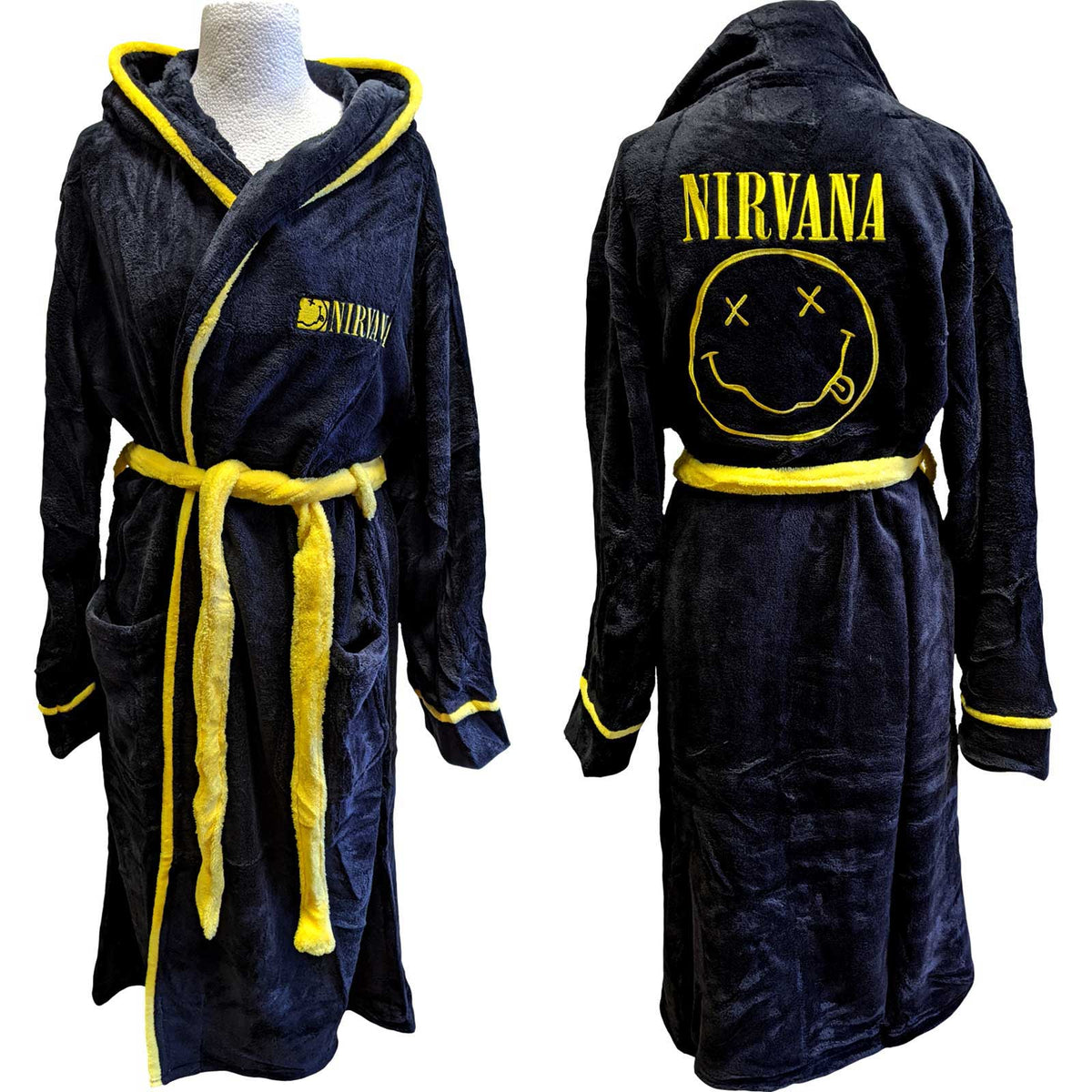 Nirvana Bathrobe - Yellow Happy Face - Official Licensed Music Design