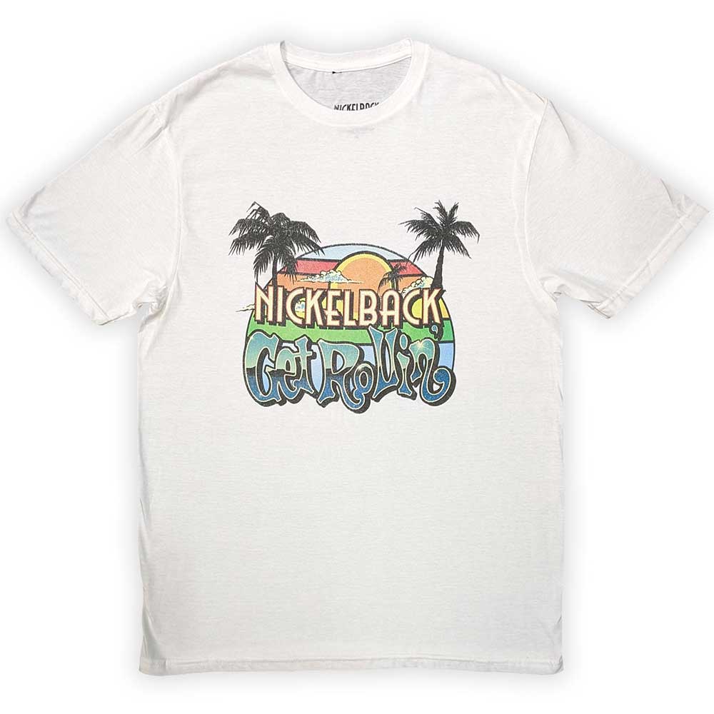 Nickelback Unisex T-Shirt - Get Rollin' Sunset - Official Licensed Design
